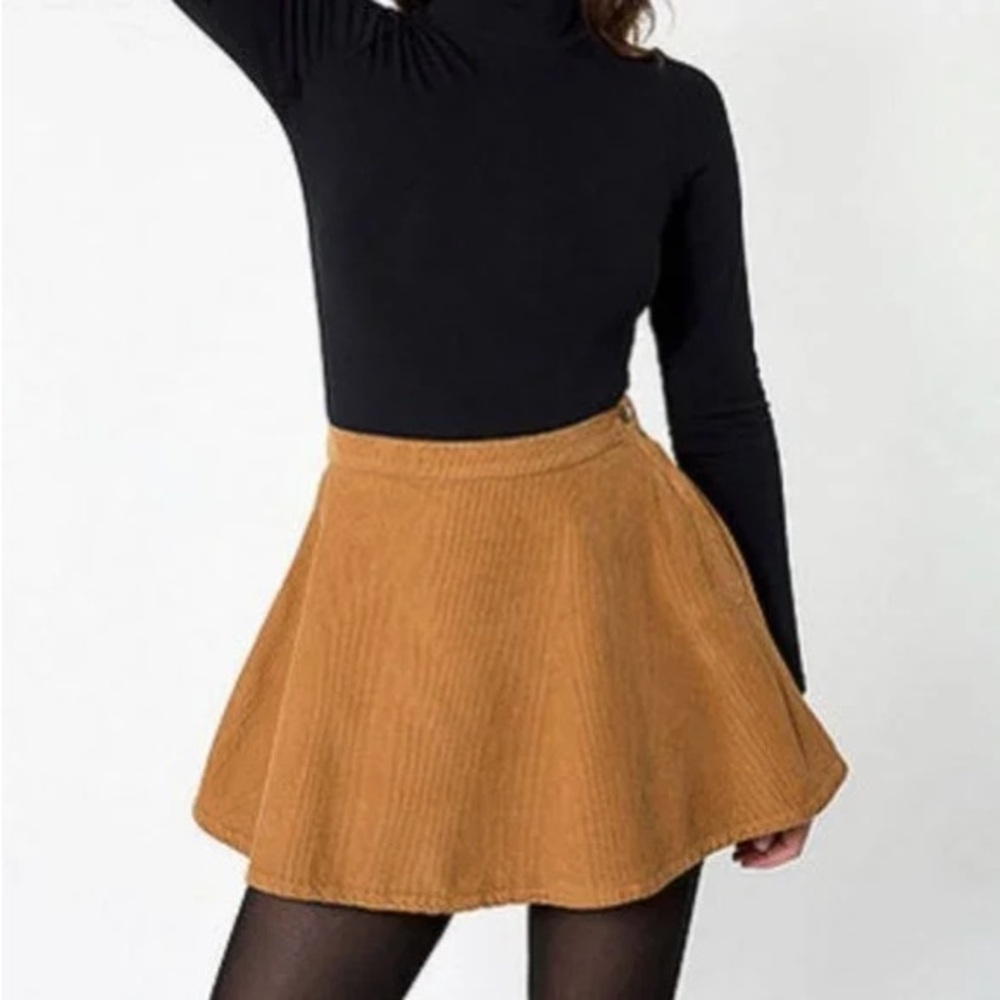 American Apparel Corduroy Circle Skater Skirt